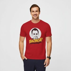 Bazinga Red Men's Graphic Tee
